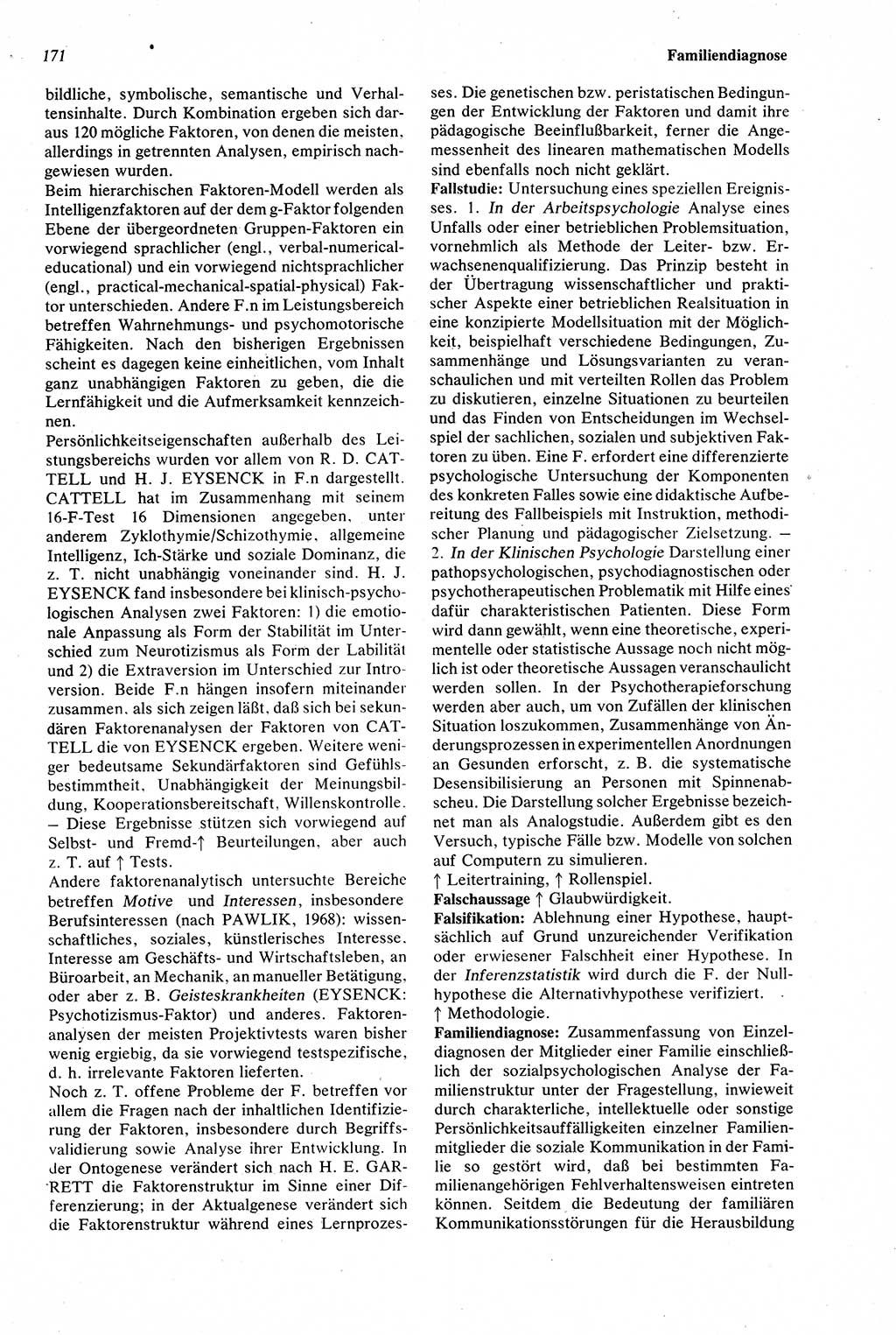 Wörterbuch der Psychologie [Deutsche Demokratische Republik (DDR)] 1976, Seite 171 (Wb. Psych. DDR 1976, S. 171)