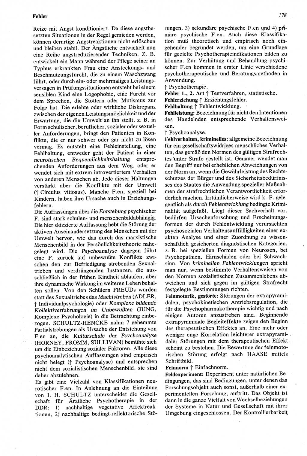 Wörterbuch der Psychologie [Deutsche Demokratische Republik (DDR)] 1976, Seite 178 (Wb. Psych. DDR 1976, S. 178)