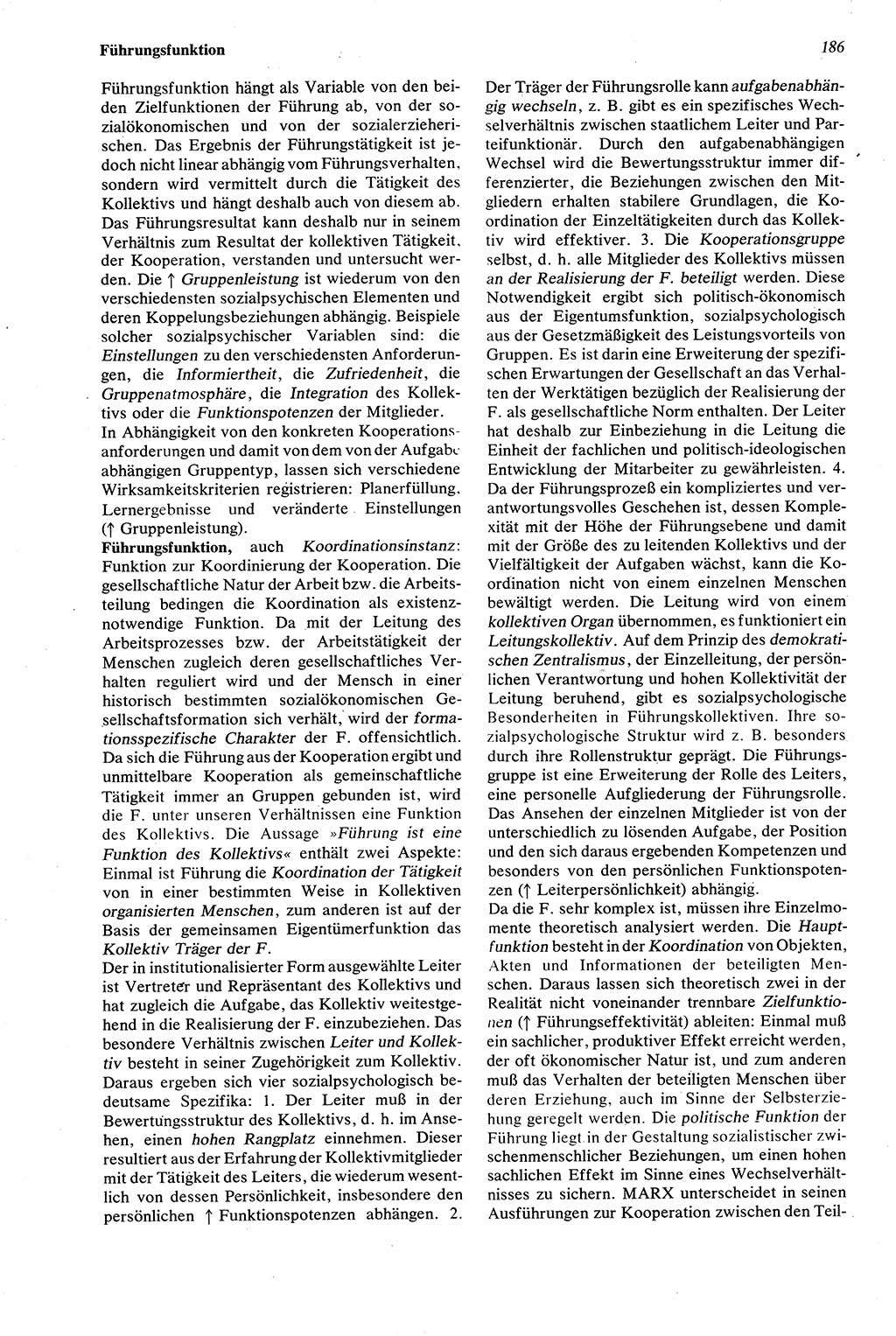 Wörterbuch der Psychologie [Deutsche Demokratische Republik (DDR)] 1976, Seite 186 (Wb. Psych. DDR 1976, S. 186)
