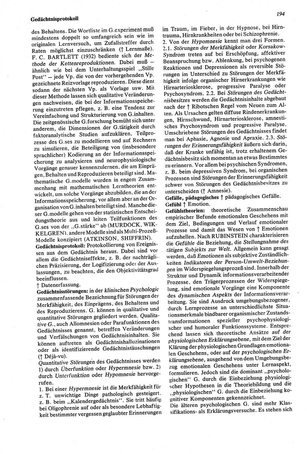 Wörterbuch der Psychologie [Deutsche Demokratische Republik (DDR)] 1976, Seite 194 (Wb. Psych. DDR 1976, S. 194)