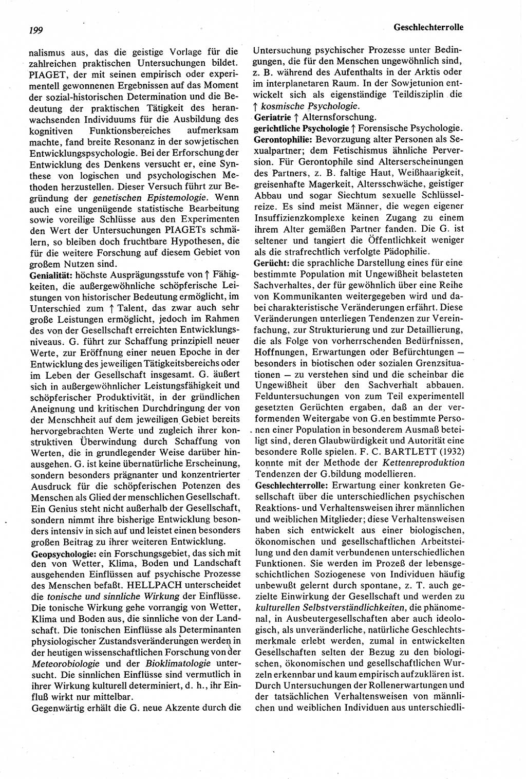 Wörterbuch der Psychologie [Deutsche Demokratische Republik (DDR)] 1976, Seite 199 (Wb. Psych. DDR 1976, S. 199)