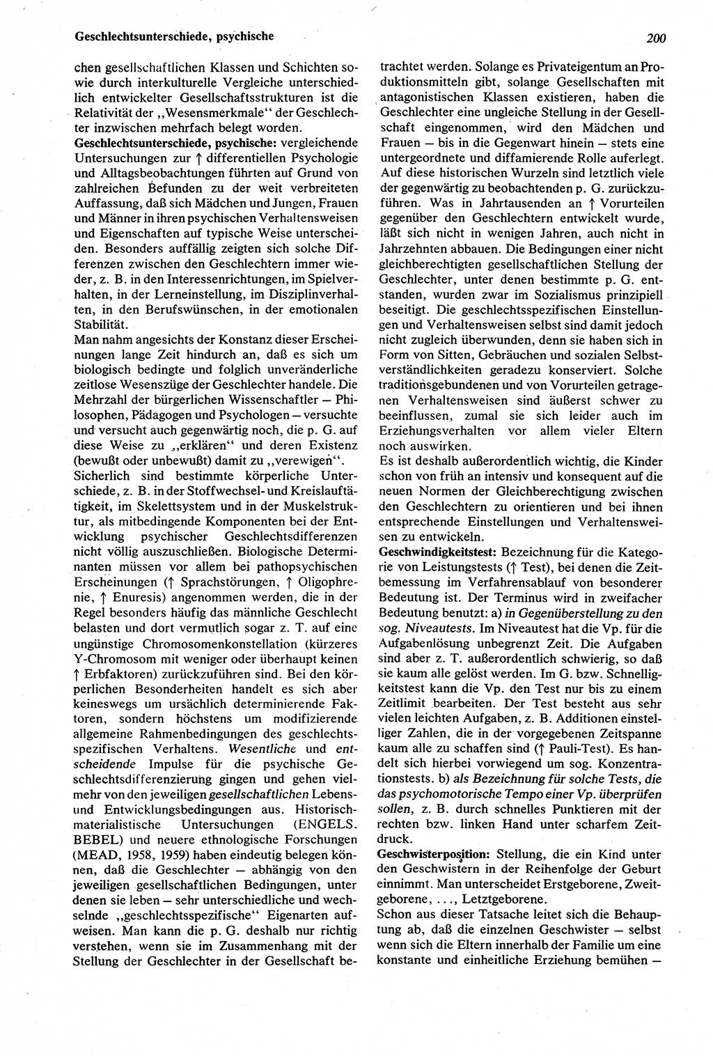 Wörterbuch der Psychologie [Deutsche Demokratische Republik (DDR)] 1976, Seite 200 (Wb. Psych. DDR 1976, S. 200)