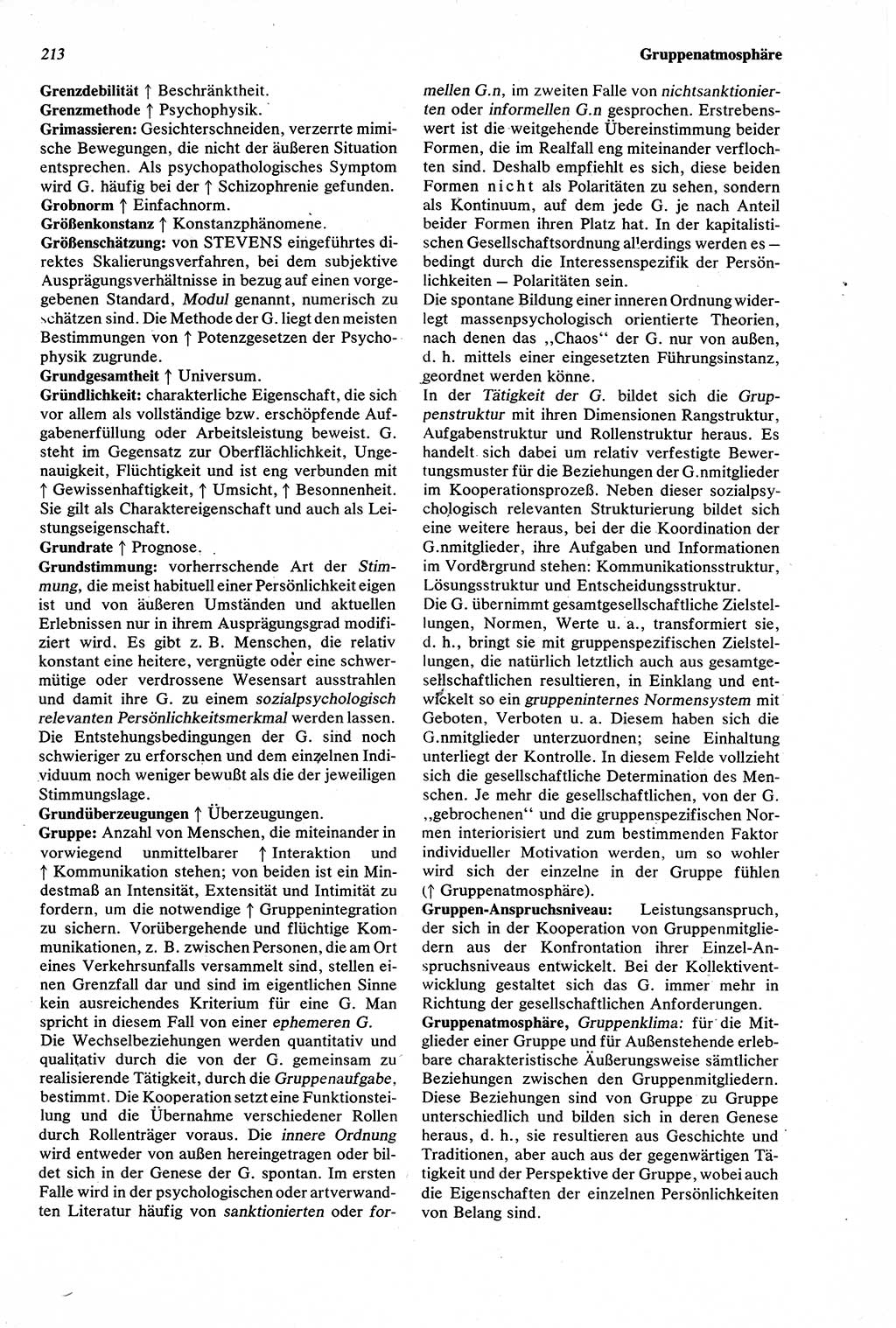 Wörterbuch der Psychologie [Deutsche Demokratische Republik (DDR)] 1976, Seite 213 (Wb. Psych. DDR 1976, S. 213)