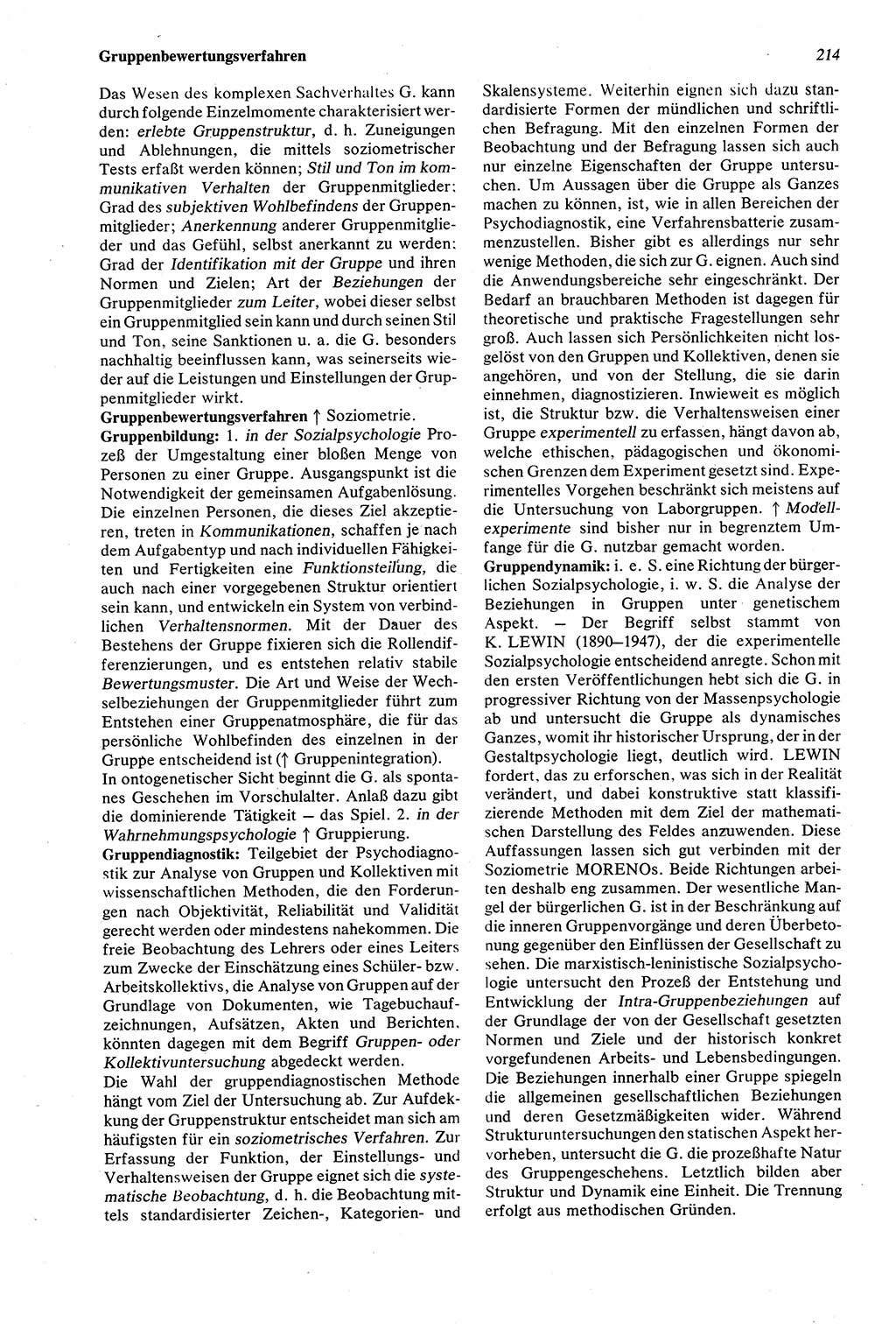 Wörterbuch der Psychologie [Deutsche Demokratische Republik (DDR)] 1976, Seite 214 (Wb. Psych. DDR 1976, S. 214)