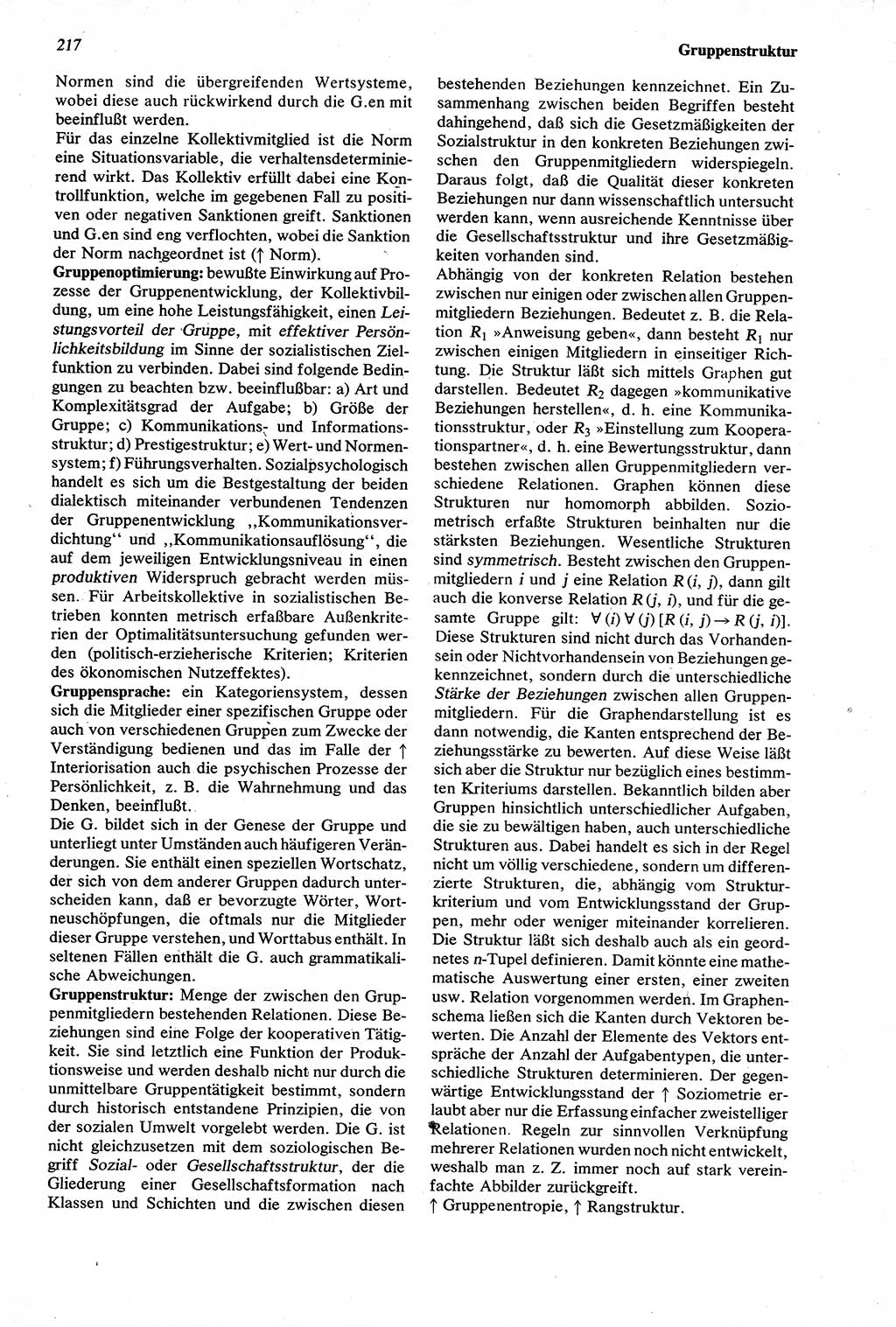 Wörterbuch der Psychologie [Deutsche Demokratische Republik (DDR)] 1976, Seite 217 (Wb. Psych. DDR 1976, S. 217)