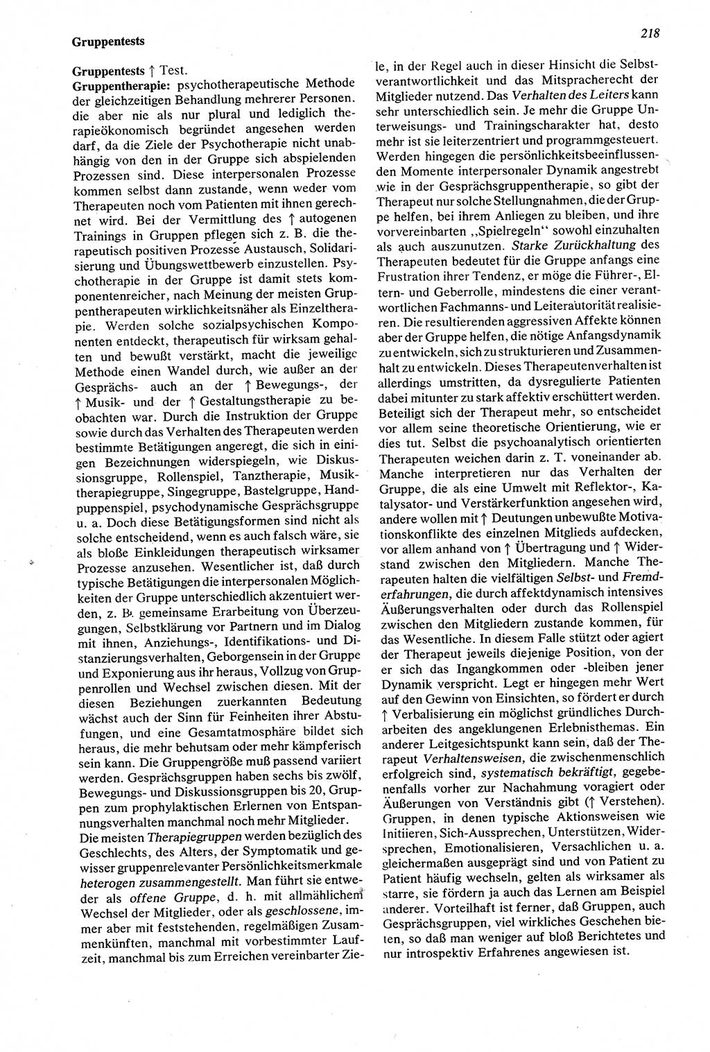 Wörterbuch der Psychologie [Deutsche Demokratische Republik (DDR)] 1976, Seite 218 (Wb. Psych. DDR 1976, S. 218)