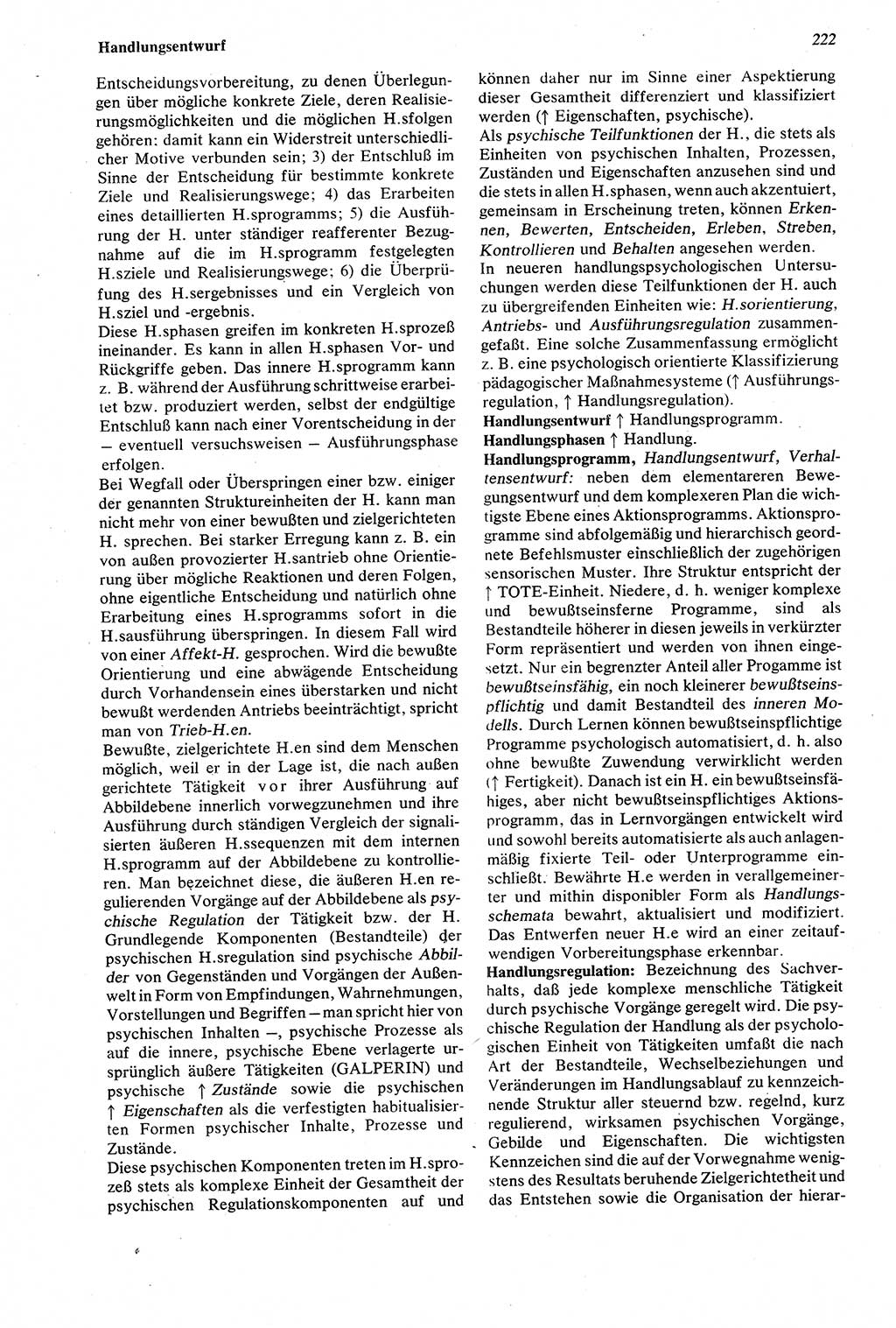 Wörterbuch der Psychologie [Deutsche Demokratische Republik (DDR)] 1976, Seite 222 (Wb. Psych. DDR 1976, S. 222)