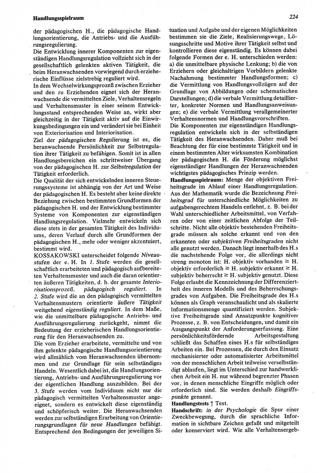 Wörterbuch der Psychologie [Deutsche Demokratische Republik (DDR)] 1976, Seite 224 (Wb. Psych. DDR 1976, S. 224)