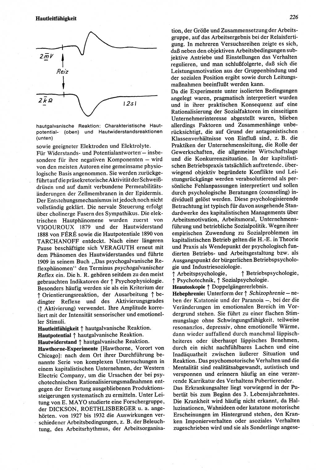 Wörterbuch der Psychologie [Deutsche Demokratische Republik (DDR)] 1976, Seite 226 (Wb. Psych. DDR 1976, S. 226)