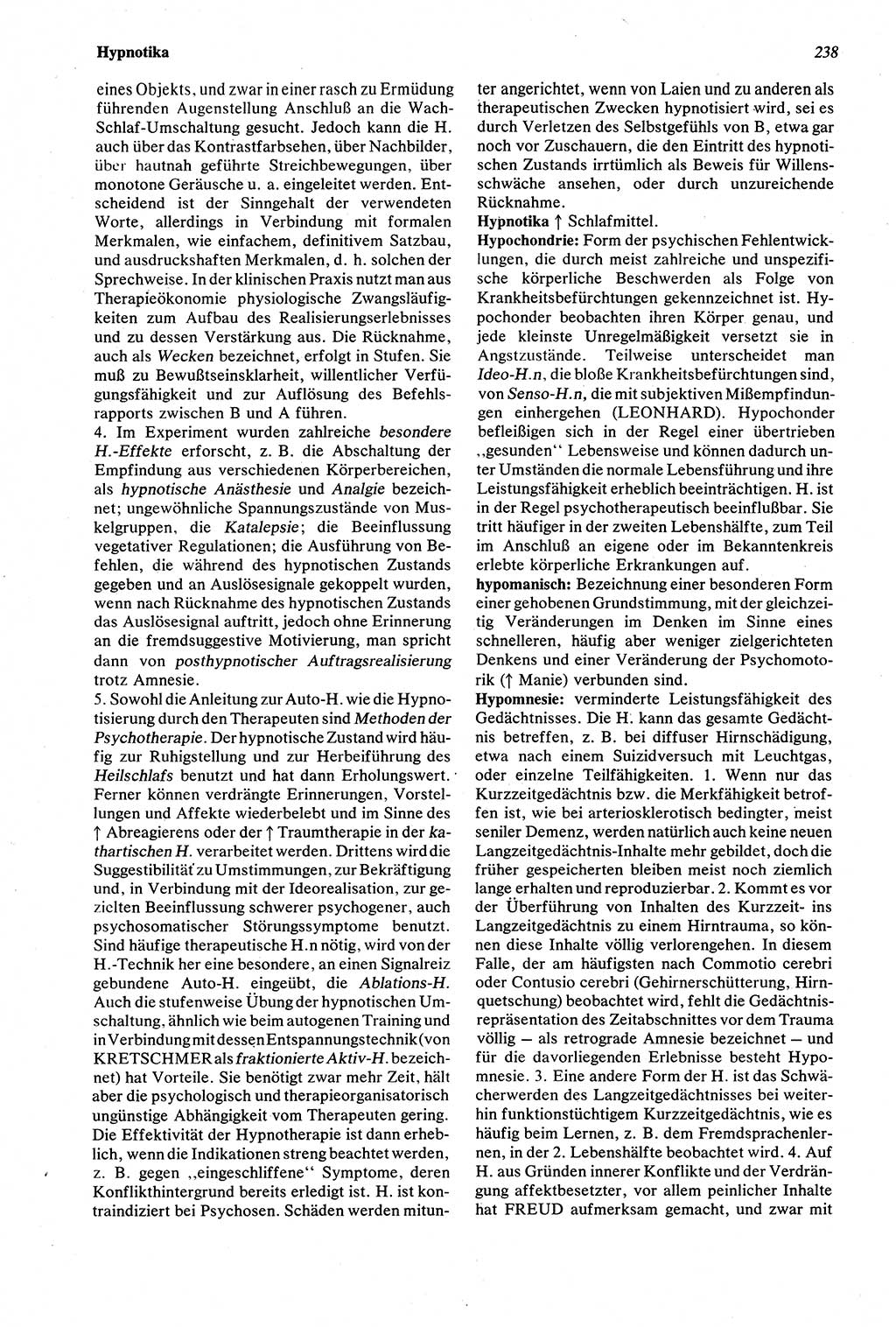 Wörterbuch der Psychologie [Deutsche Demokratische Republik (DDR)] 1976, Seite 238 (Wb. Psych. DDR 1976, S. 238)