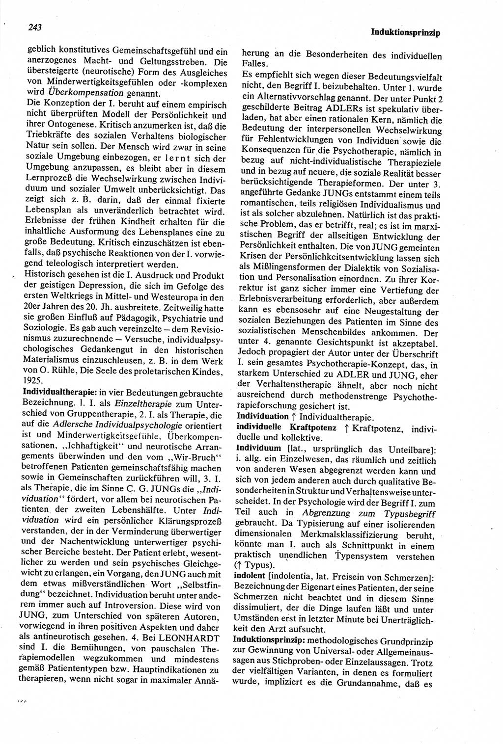 Wörterbuch der Psychologie [Deutsche Demokratische Republik (DDR)] 1976, Seite 243 (Wb. Psych. DDR 1976, S. 243)