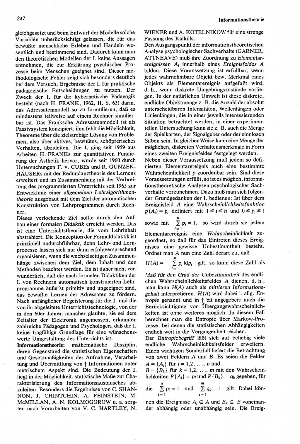 Wörterbuch der Psychologie [Deutsche Demokratische Republik (DDR)] 1976, Seite 247 (Wb. Psych. DDR 1976, S. 247)