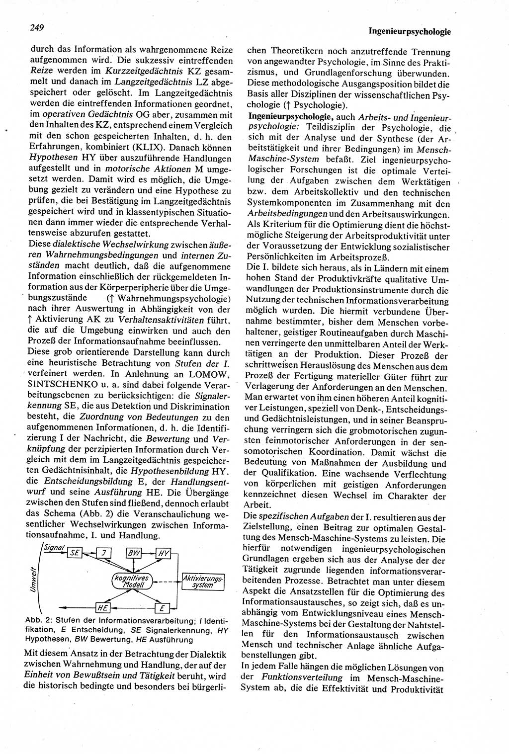 Wörterbuch der Psychologie [Deutsche Demokratische Republik (DDR)] 1976, Seite 249 (Wb. Psych. DDR 1976, S. 249)