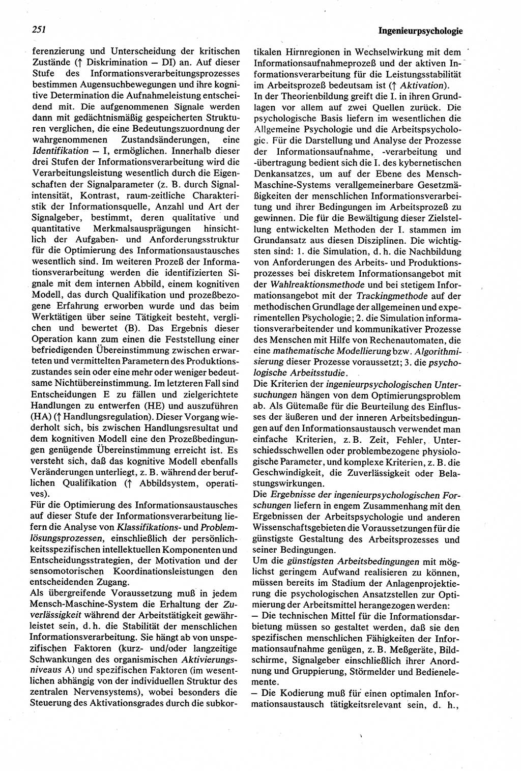 Wörterbuch der Psychologie [Deutsche Demokratische Republik (DDR)] 1976, Seite 251 (Wb. Psych. DDR 1976, S. 251)