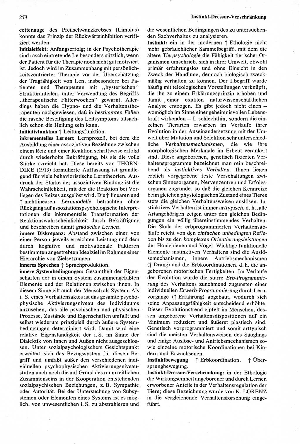 Wörterbuch der Psychologie [Deutsche Demokratische Republik (DDR)] 1976, Seite 253 (Wb. Psych. DDR 1976, S. 253)
