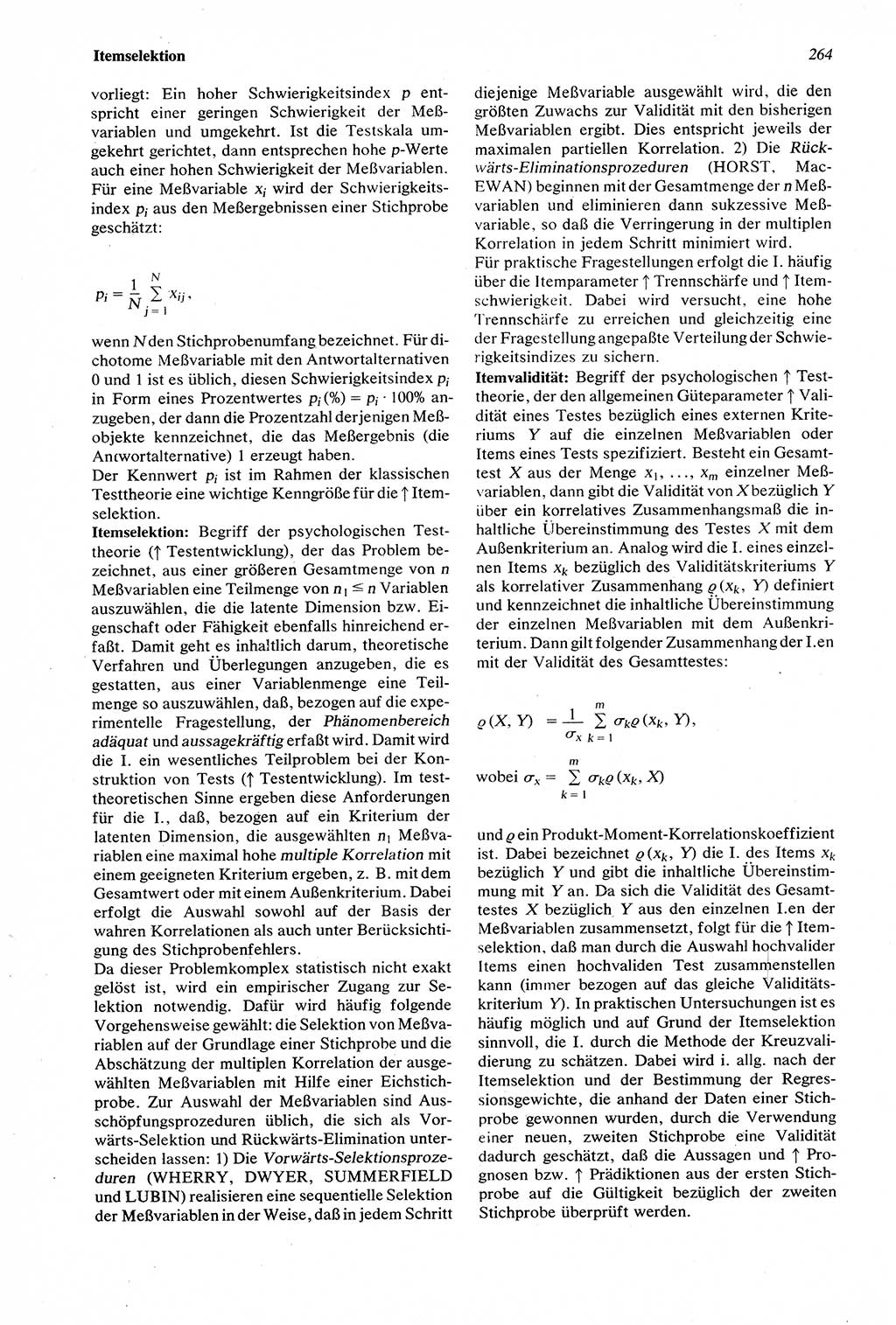 Wörterbuch der Psychologie [Deutsche Demokratische Republik (DDR)] 1976, Seite 264 (Wb. Psych. DDR 1976, S. 264)