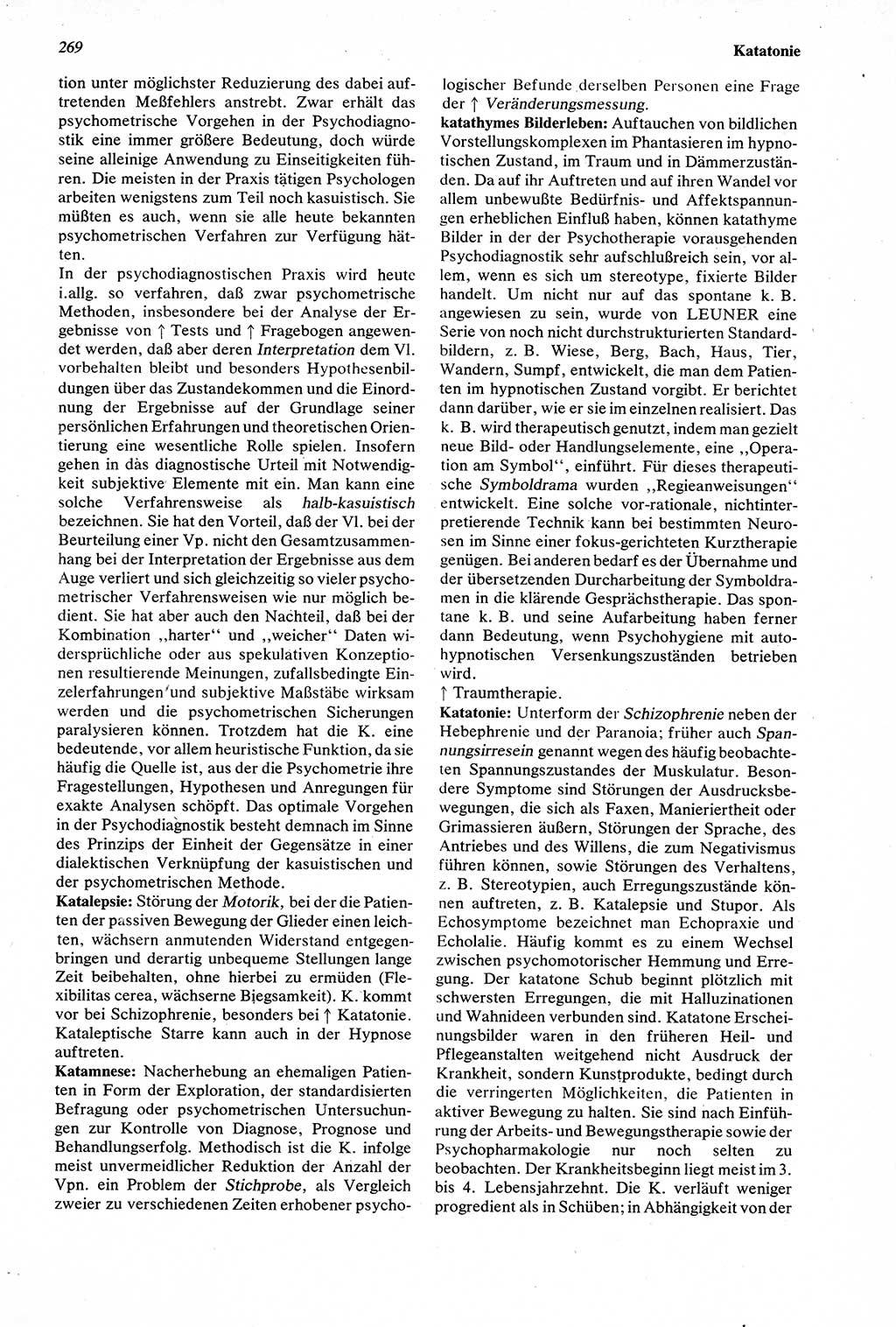 Wörterbuch der Psychologie [Deutsche Demokratische Republik (DDR)] 1976, Seite 269 (Wb. Psych. DDR 1976, S. 269)