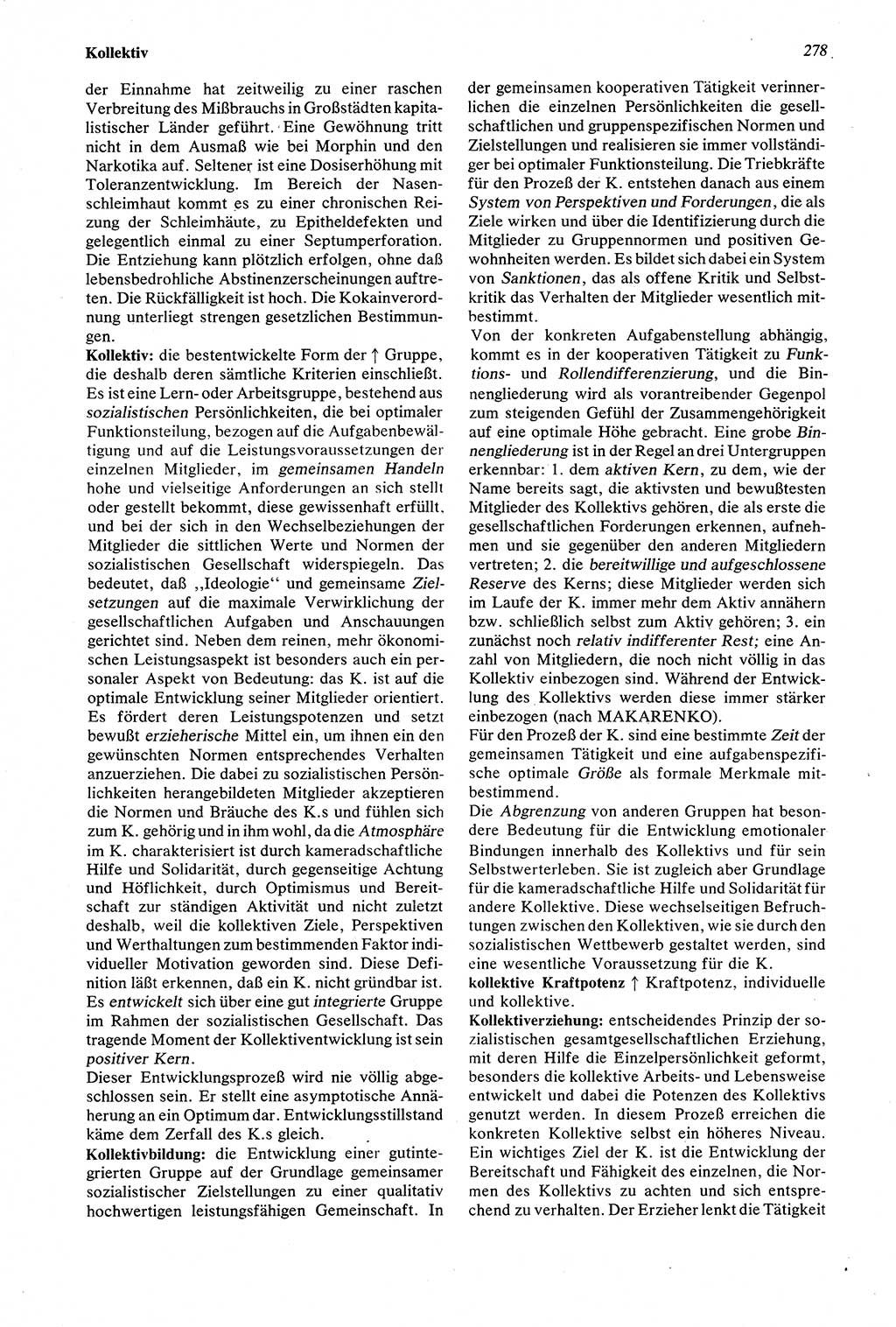 Wörterbuch der Psychologie [Deutsche Demokratische Republik (DDR)] 1976, Seite 278 (Wb. Psych. DDR 1976, S. 278)