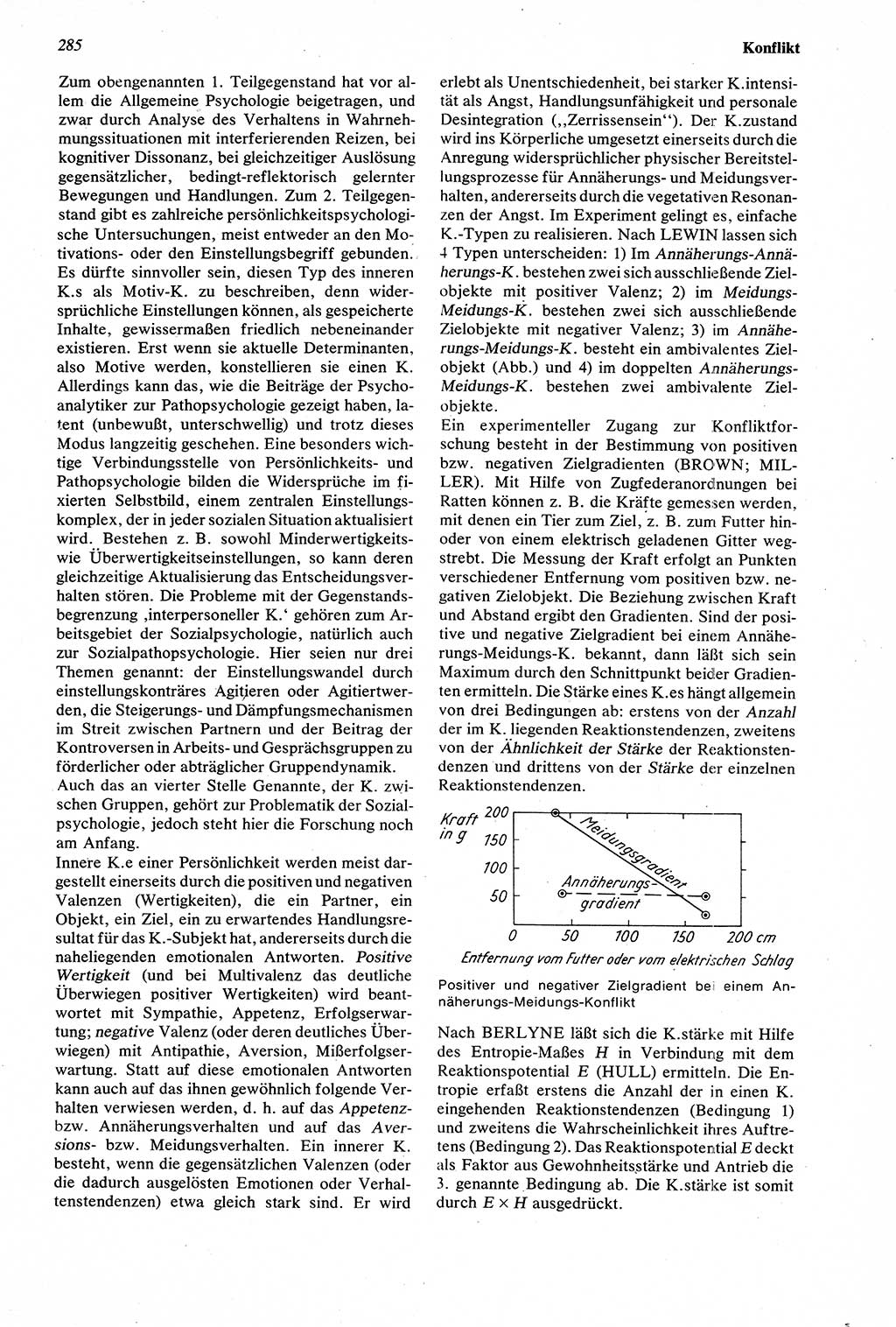 Wörterbuch der Psychologie [Deutsche Demokratische Republik (DDR)] 1976, Seite 285 (Wb. Psych. DDR 1976, S. 285)