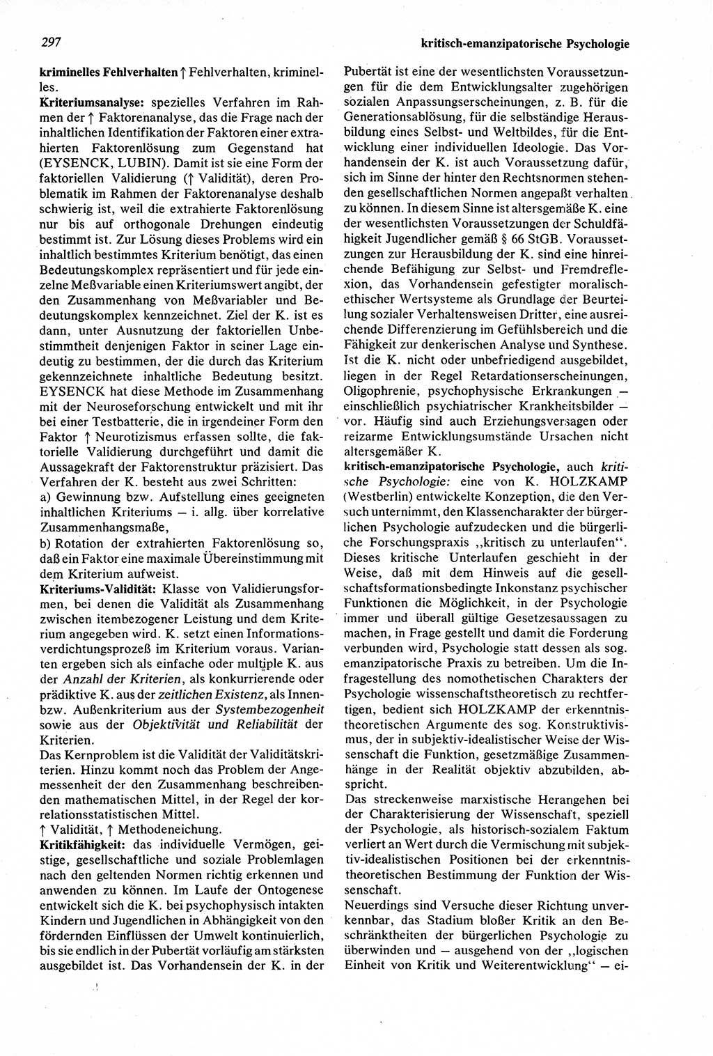 Wörterbuch der Psychologie [Deutsche Demokratische Republik (DDR)] 1976, Seite 297 (Wb. Psych. DDR 1976, S. 297)