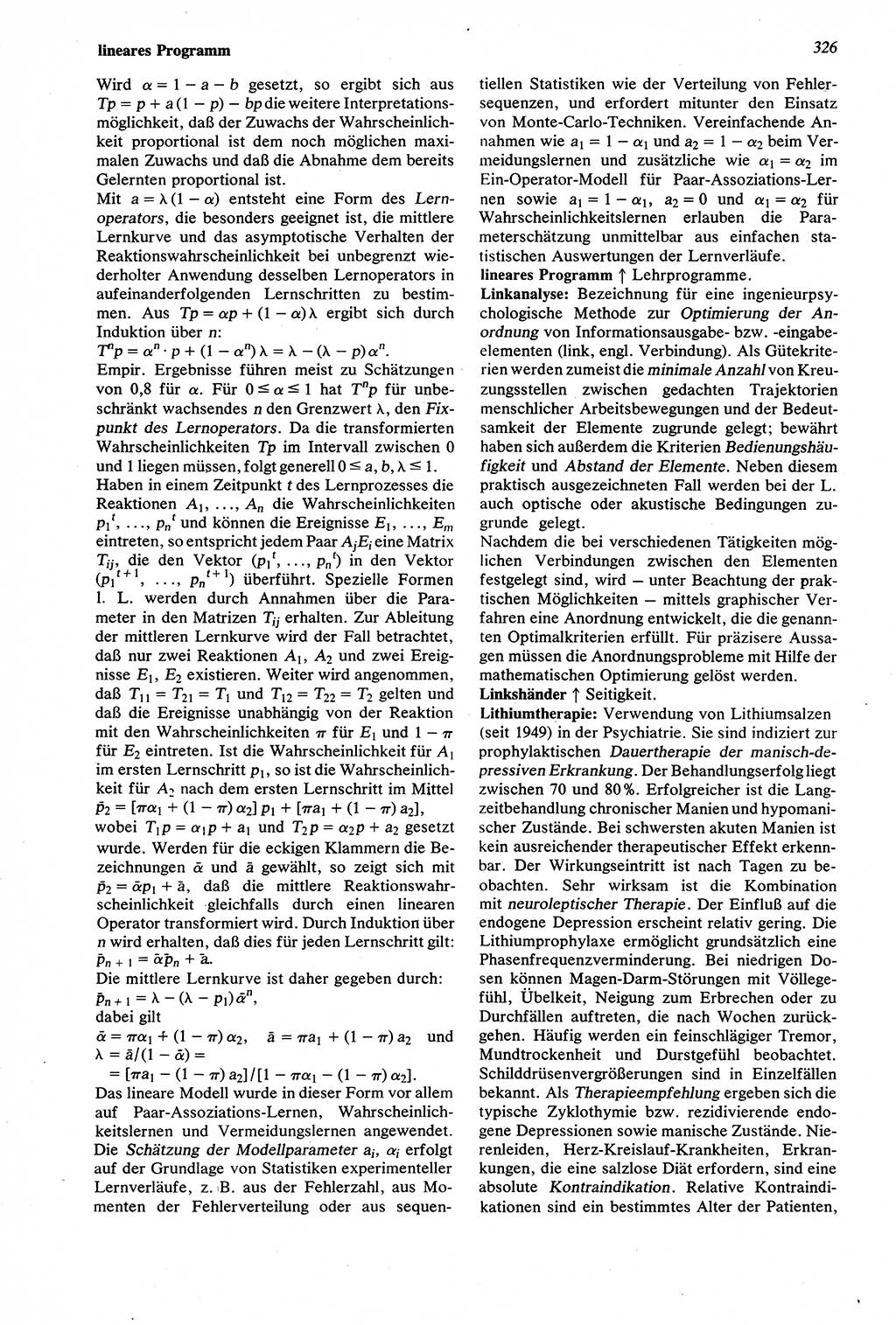 Wörterbuch der Psychologie [Deutsche Demokratische Republik (DDR)] 1976, Seite 326 (Wb. Psych. DDR 1976, S. 326)