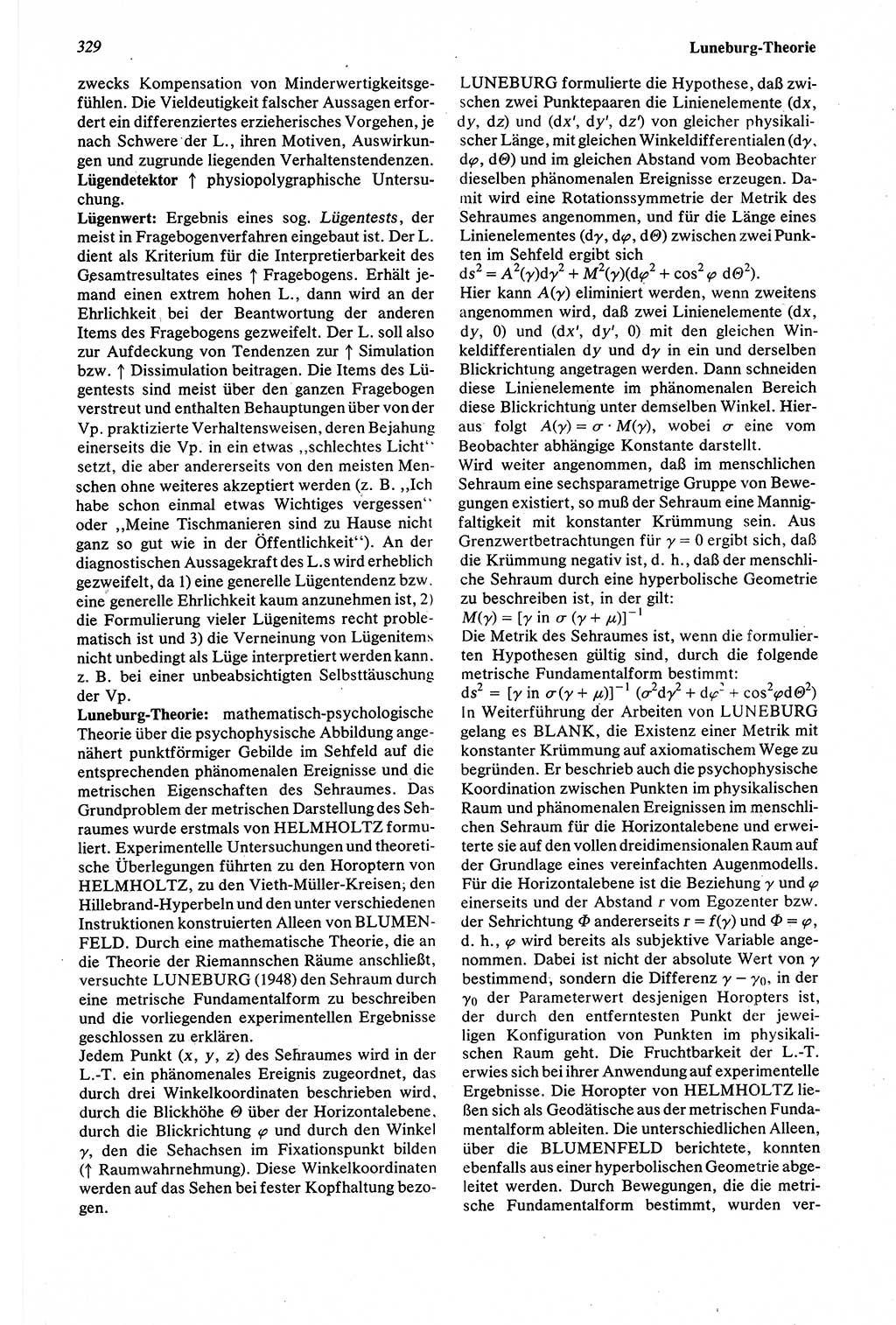 Wörterbuch der Psychologie [Deutsche Demokratische Republik (DDR)] 1976, Seite 329 (Wb. Psych. DDR 1976, S. 329)