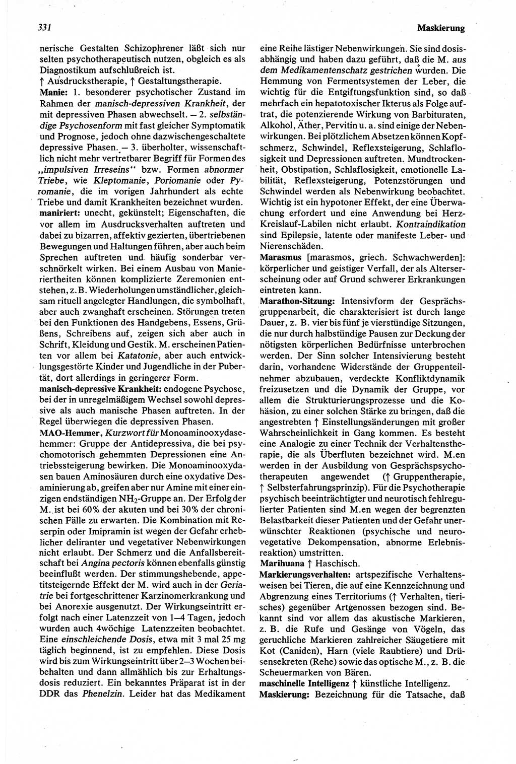 Wörterbuch der Psychologie [Deutsche Demokratische Republik (DDR)] 1976, Seite 331 (Wb. Psych. DDR 1976, S. 331)