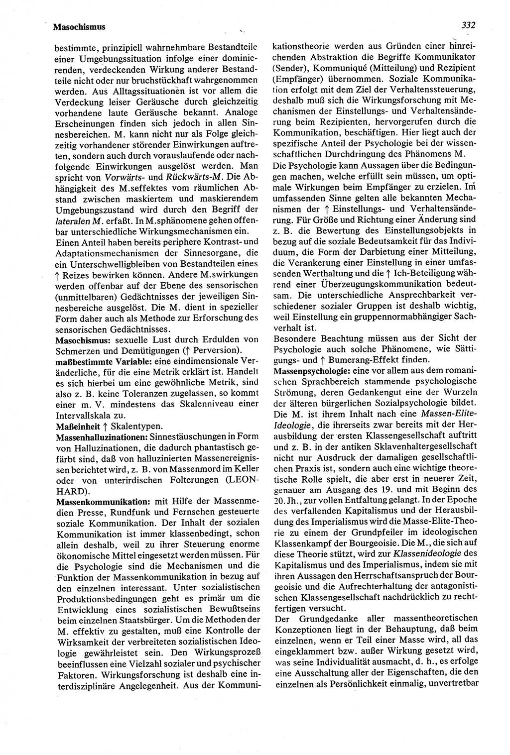 Wörterbuch der Psychologie [Deutsche Demokratische Republik (DDR)] 1976, Seite 332 (Wb. Psych. DDR 1976, S. 332)