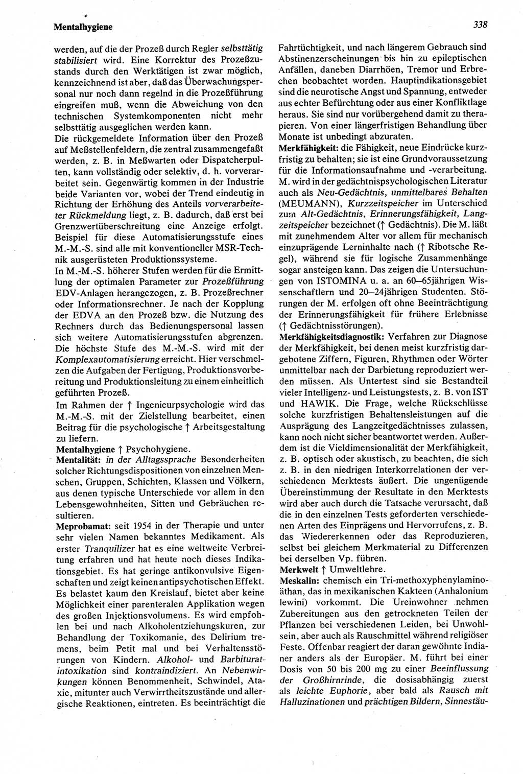 Wörterbuch der Psychologie [Deutsche Demokratische Republik (DDR)] 1976, Seite 338 (Wb. Psych. DDR 1976, S. 338)
