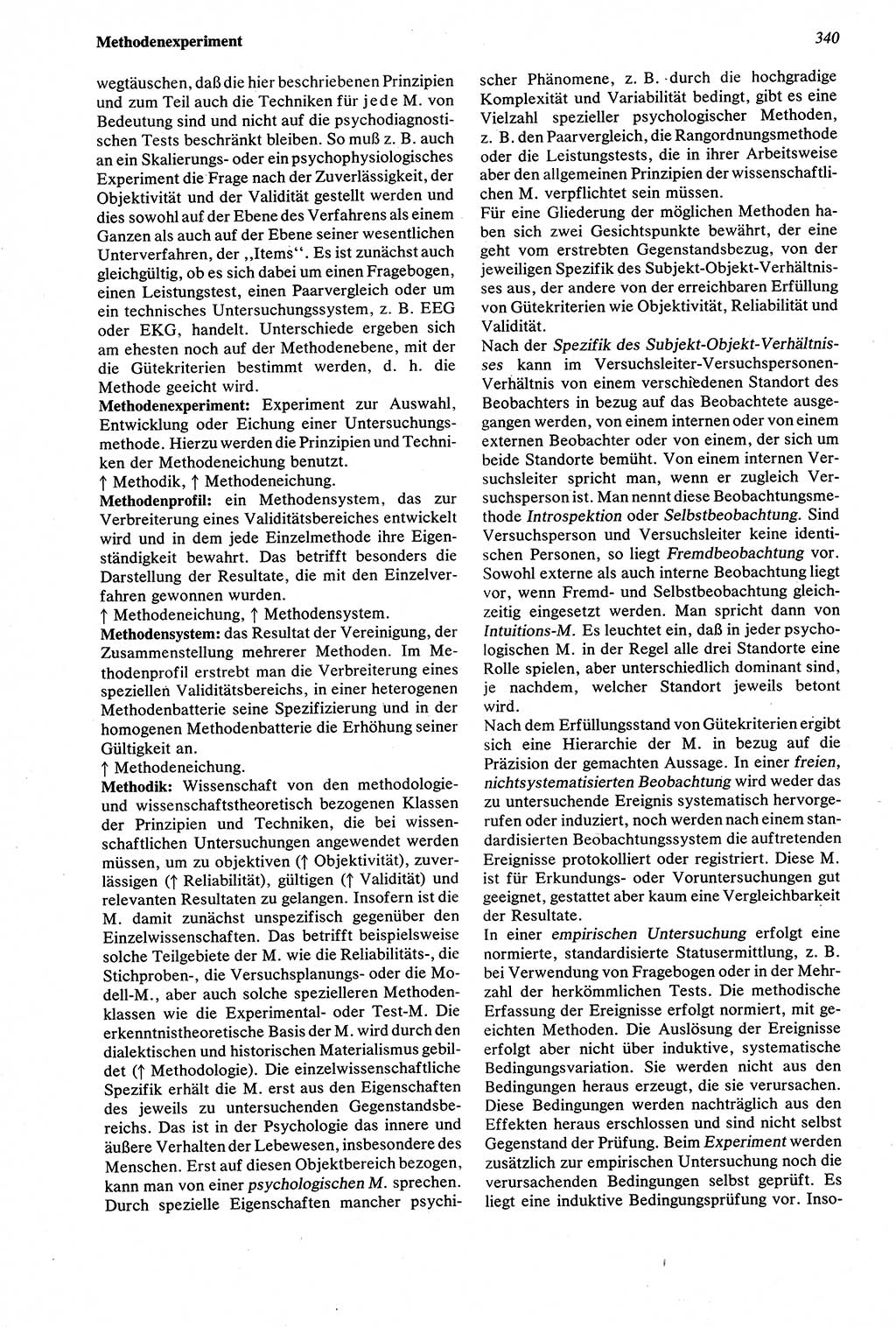 Wörterbuch der Psychologie [Deutsche Demokratische Republik (DDR)] 1976, Seite 340 (Wb. Psych. DDR 1976, S. 340)