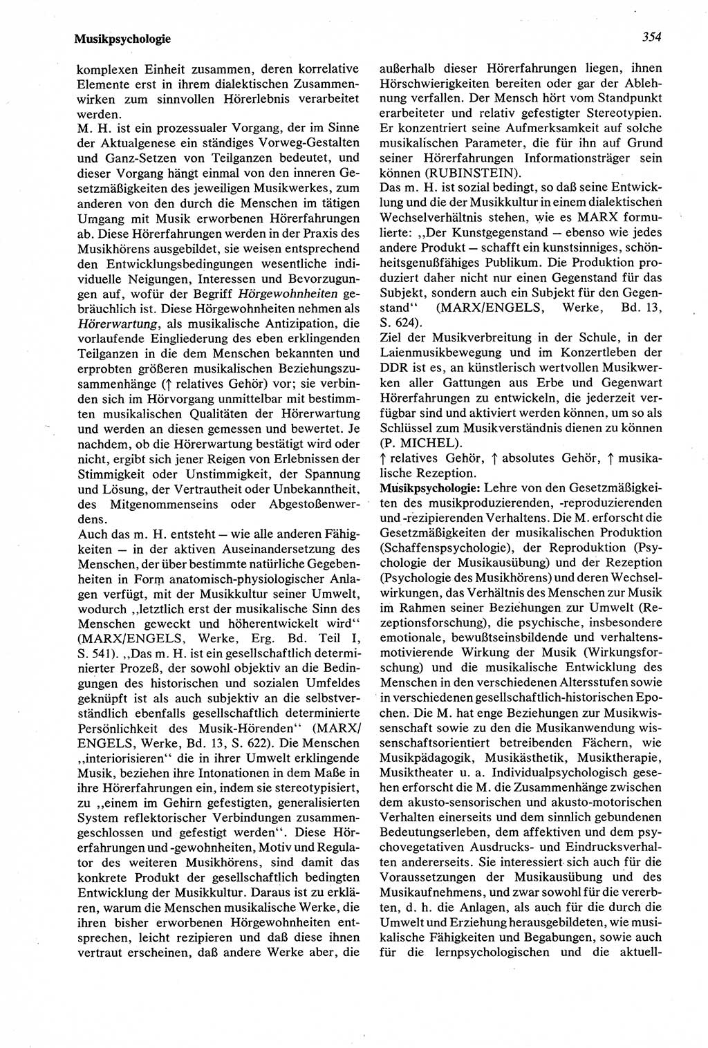 Wörterbuch der Psychologie [Deutsche Demokratische Republik (DDR)] 1976, Seite 354 (Wb. Psych. DDR 1976, S. 354)