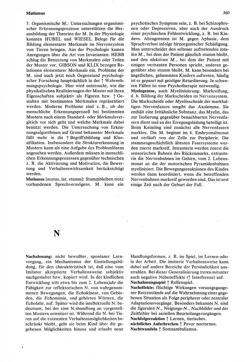 Wörterbuch der Psychologie [Deutsche Demokratische Republik (DDR)] 1976, Seite 360 (Wb. Psych. DDR 1976, S. 360)
