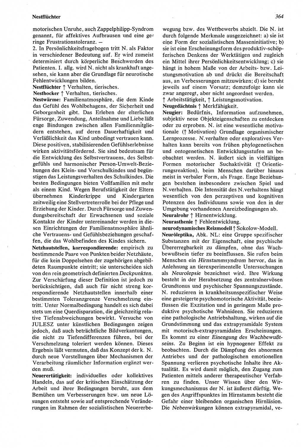 Wörterbuch der Psychologie [Deutsche Demokratische Republik (DDR)] 1976, Seite 364 (Wb. Psych. DDR 1976, S. 364)