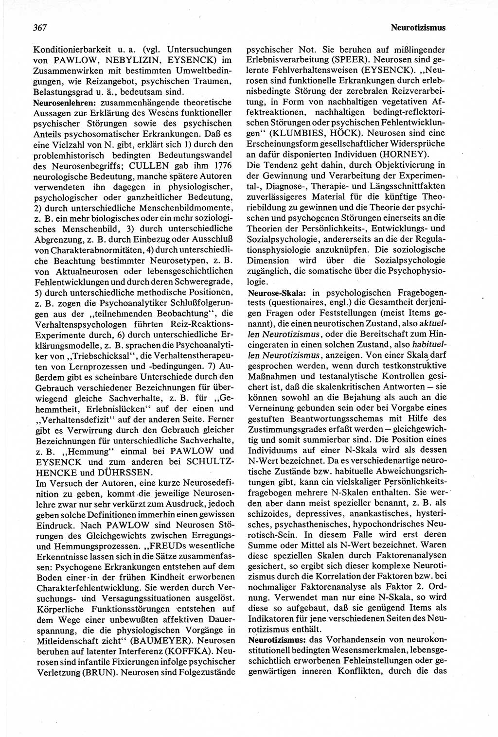 Wörterbuch der Psychologie [Deutsche Demokratische Republik (DDR)] 1976, Seite 367 (Wb. Psych. DDR 1976, S. 367)