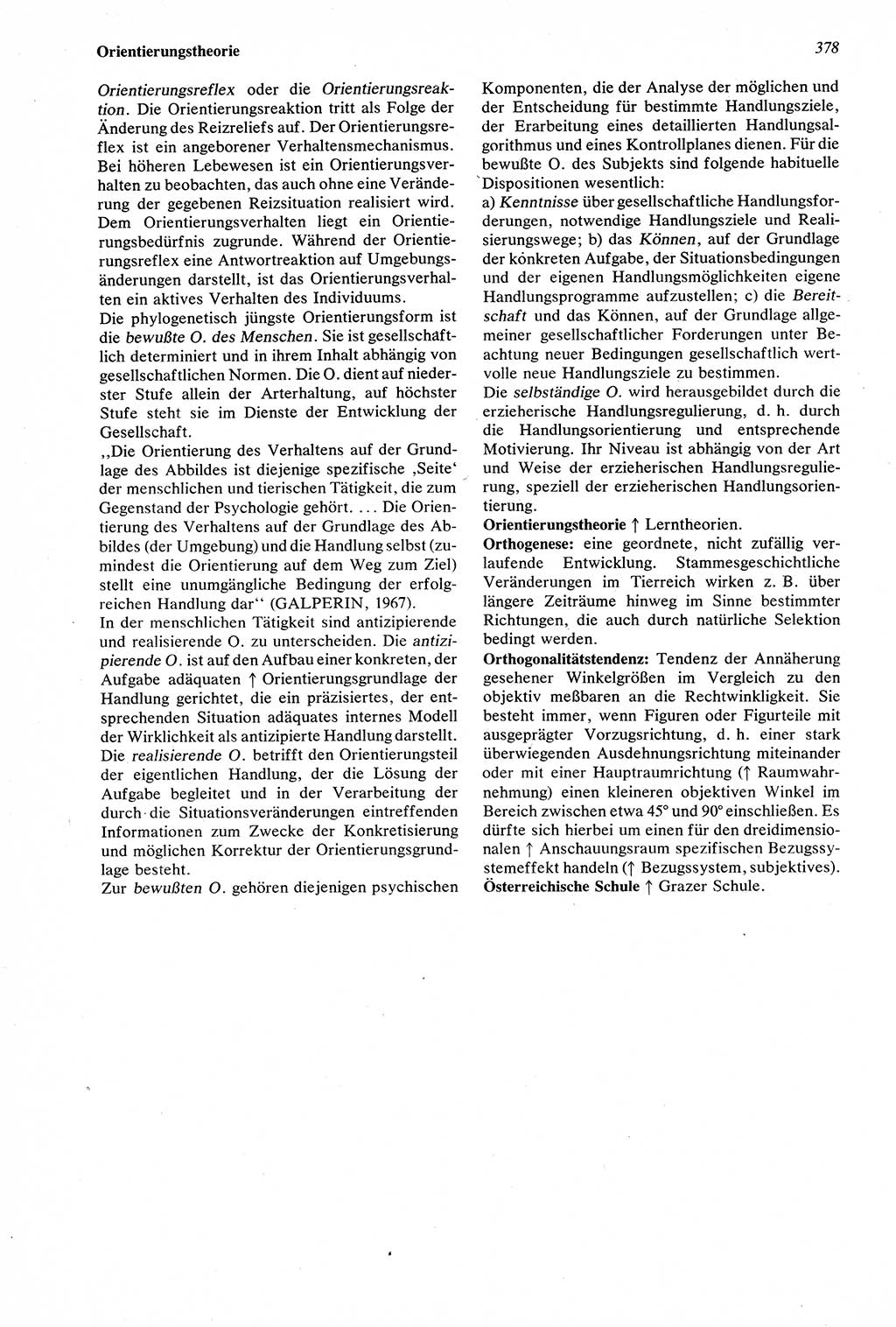Wörterbuch der Psychologie [Deutsche Demokratische Republik (DDR)] 1976, Seite 378 (Wb. Psych. DDR 1976, S. 378)