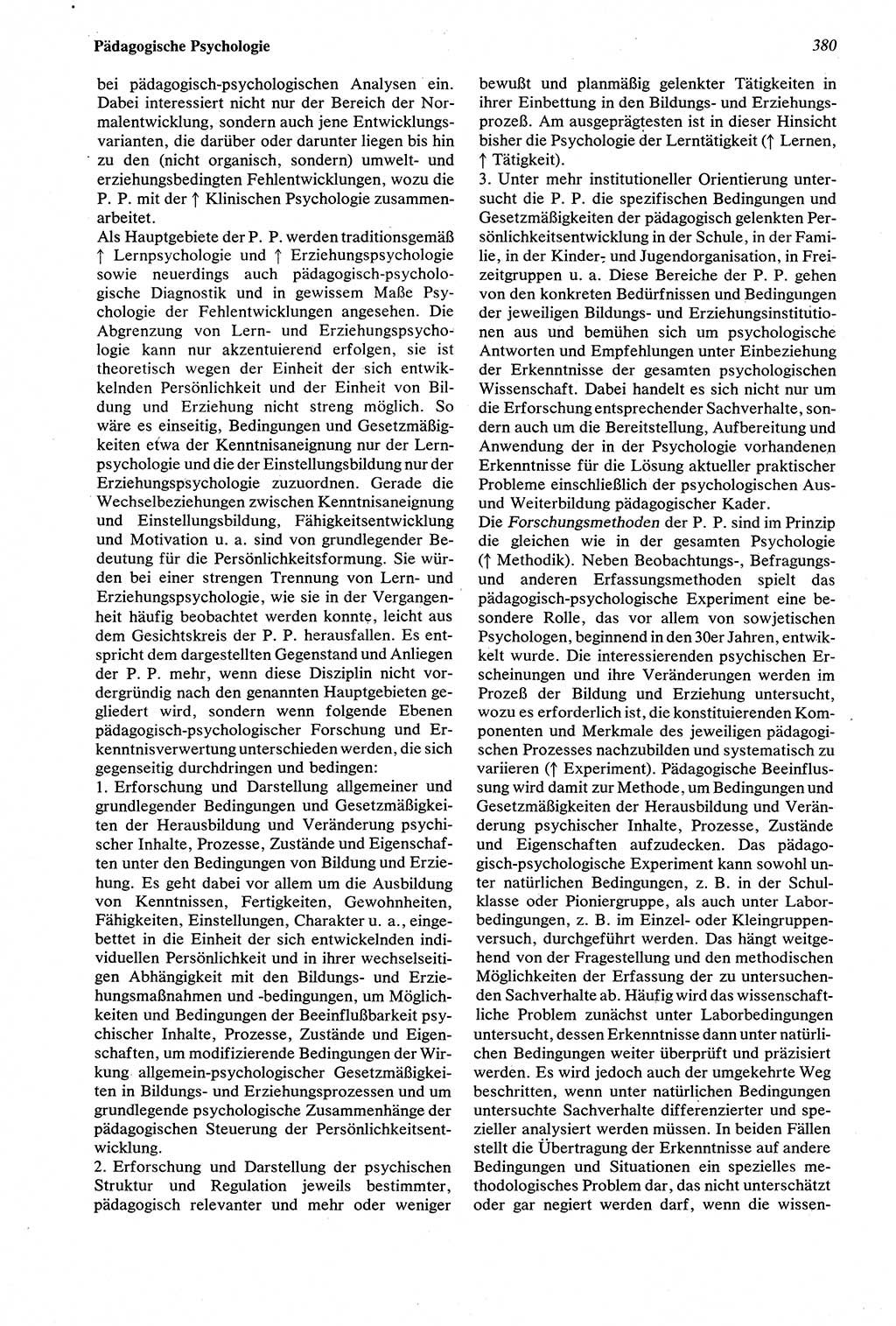 Wörterbuch der Psychologie [Deutsche Demokratische Republik (DDR)] 1976, Seite 380 (Wb. Psych. DDR 1976, S. 380)