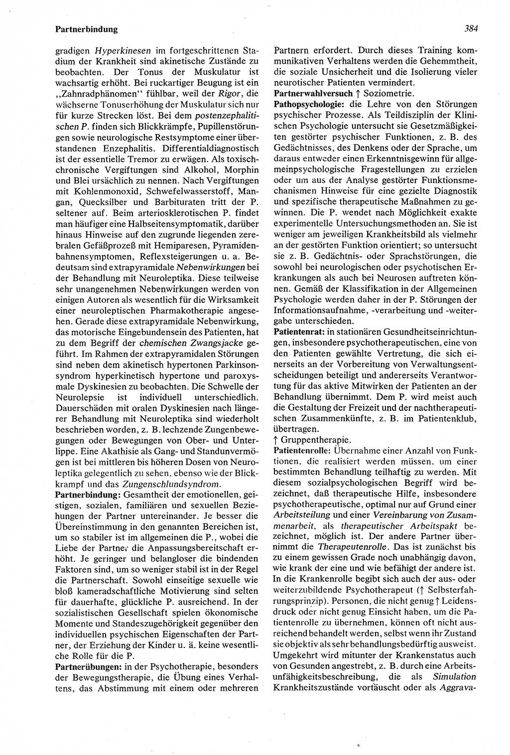 Wörterbuch der Psychologie [Deutsche Demokratische Republik (DDR)] 1976, Seite 384 (Wb. Psych. DDR 1976, S. 384)
