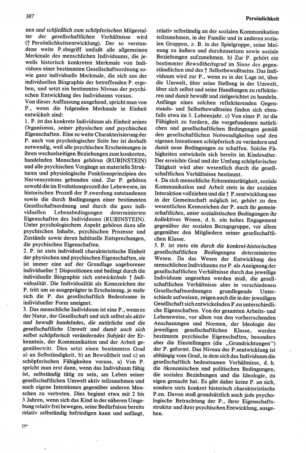 Wörterbuch der Psychologie [Deutsche Demokratische Republik (DDR)] 1976, Seite 387 (Wb. Psych. DDR 1976, S. 387)