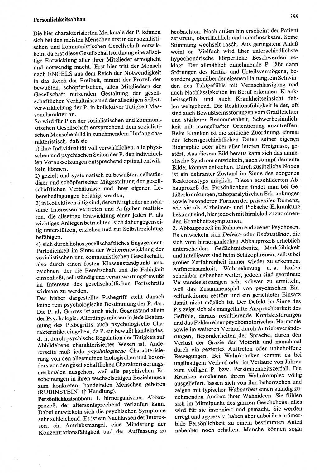 Wörterbuch der Psychologie [Deutsche Demokratische Republik (DDR)] 1976, Seite 388 (Wb. Psych. DDR 1976, S. 388)