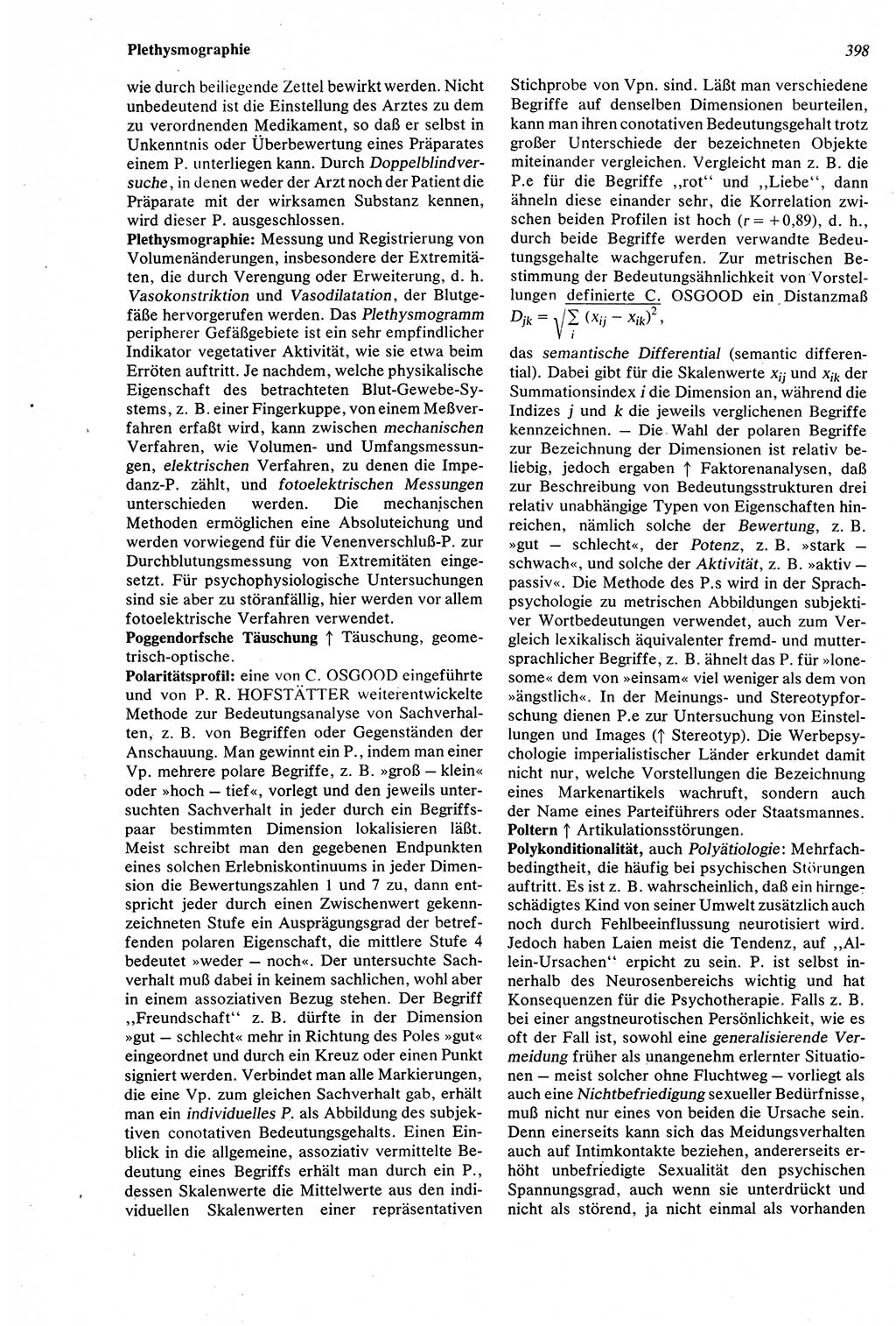 Wörterbuch der Psychologie [Deutsche Demokratische Republik (DDR)] 1976, Seite 398 (Wb. Psych. DDR 1976, S. 398)