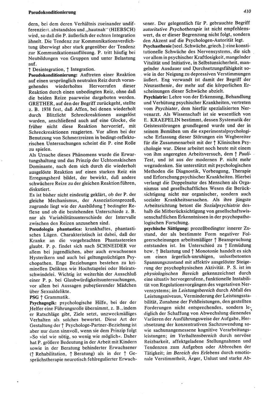 Wörterbuch der Psychologie [Deutsche Demokratische Republik (DDR)] 1976, Seite 410 (Wb. Psych. DDR 1976, S. 410)