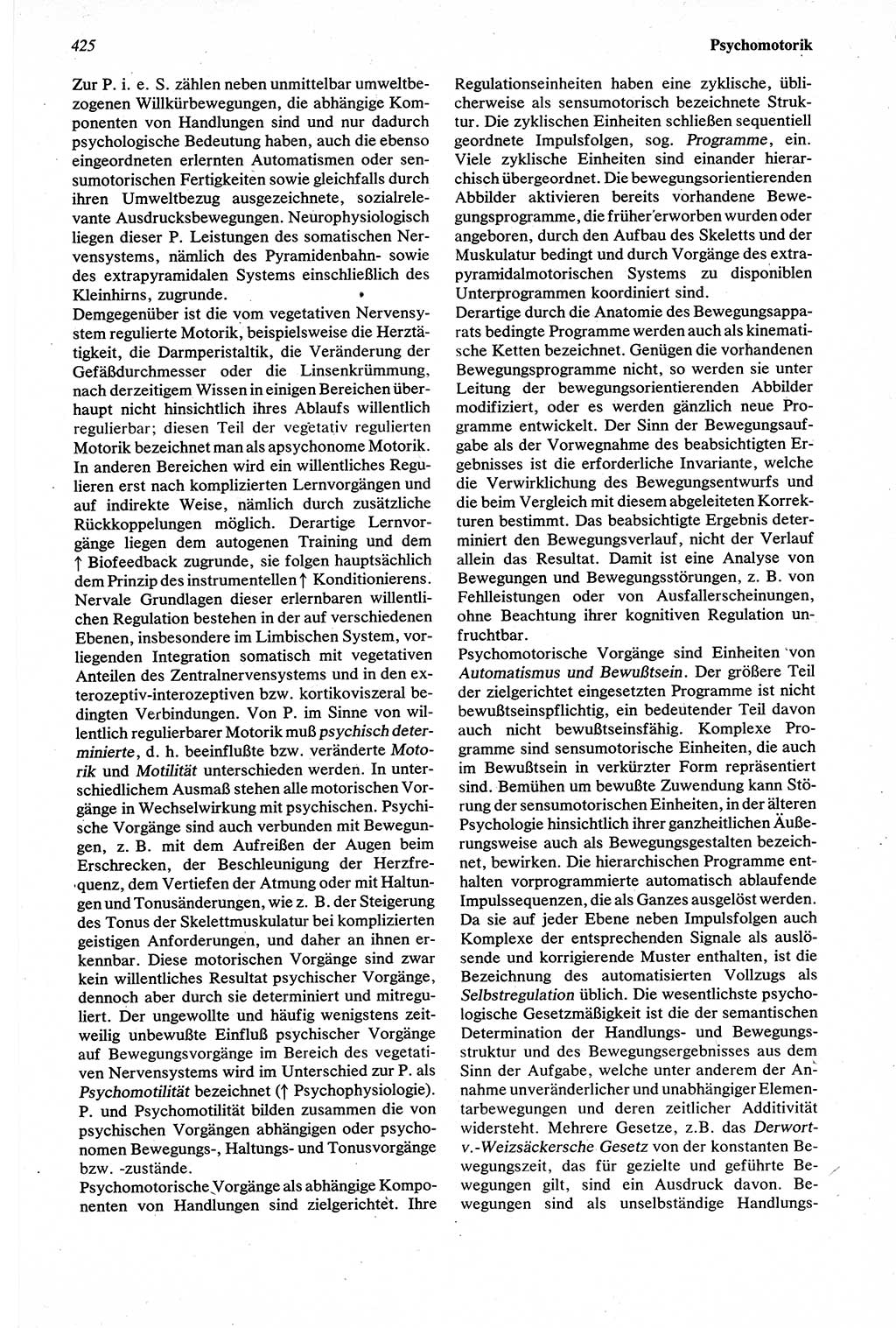 Wörterbuch der Psychologie [Deutsche Demokratische Republik (DDR)] 1976, Seite 425 (Wb. Psych. DDR 1976, S. 425)