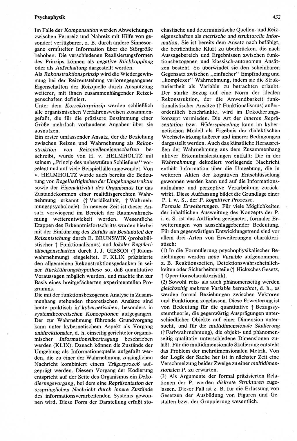 Wörterbuch der Psychologie [Deutsche Demokratische Republik (DDR)] 1976, Seite 432 (Wb. Psych. DDR 1976, S. 432)