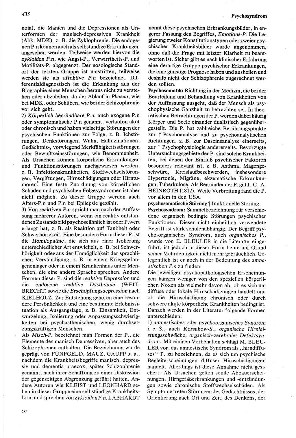 Wörterbuch der Psychologie [Deutsche Demokratische Republik (DDR)] 1976, Seite 435 (Wb. Psych. DDR 1976, S. 435)