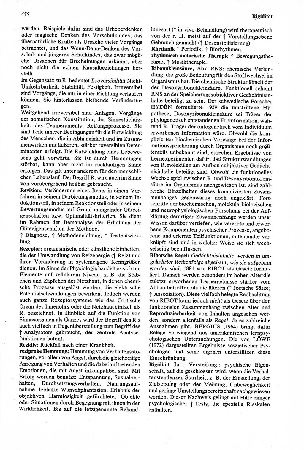 Wörterbuch der Psychologie [Deutsche Demokratische Republik (DDR)] 1976, Seite 455 (Wb. Psych. DDR 1976, S. 455)