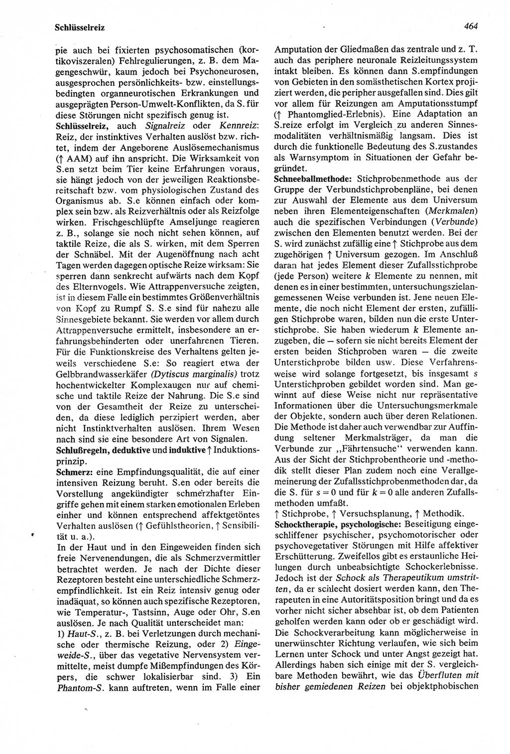 Wörterbuch der Psychologie [Deutsche Demokratische Republik (DDR)] 1976, Seite 464 (Wb. Psych. DDR 1976, S. 464)