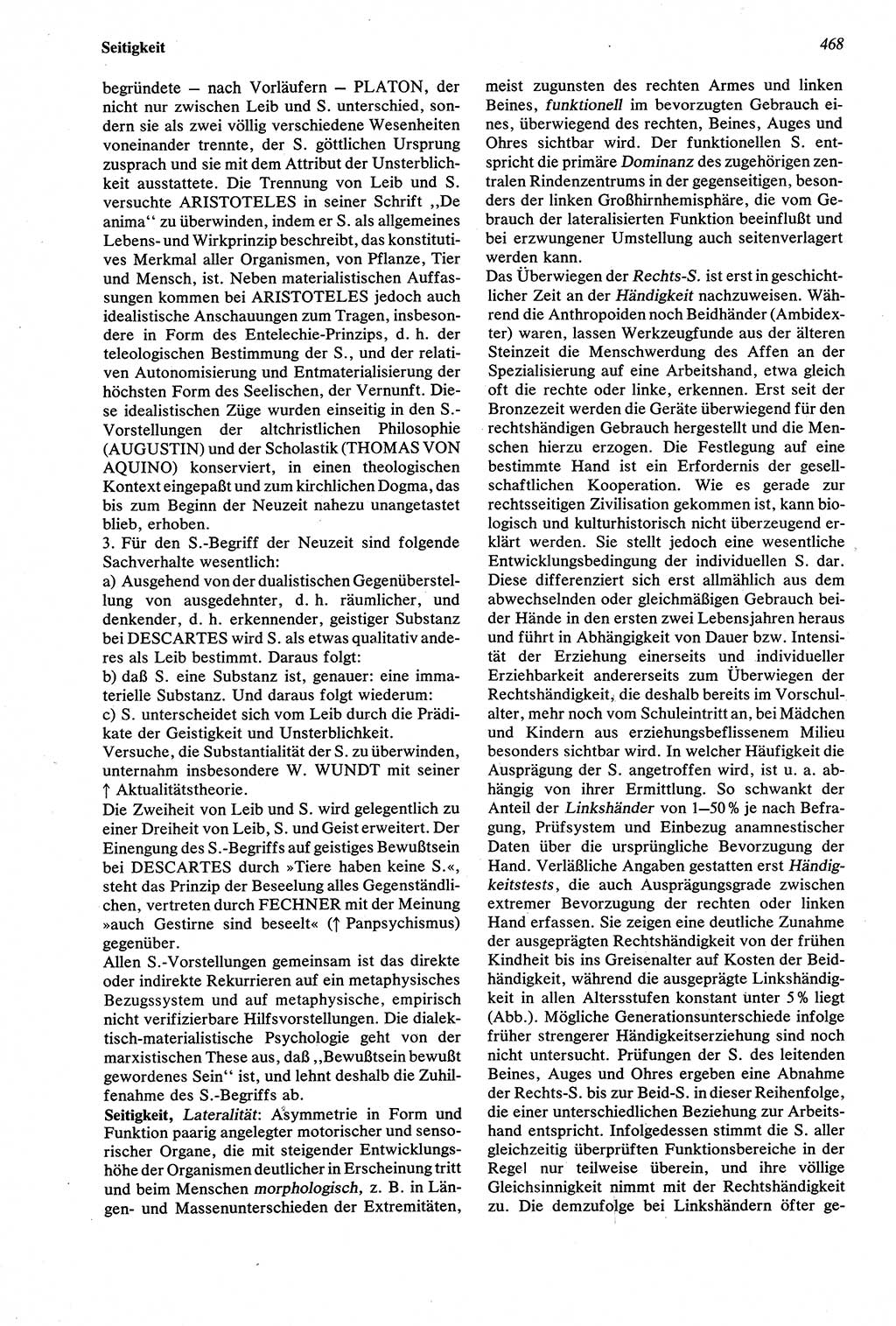 Wörterbuch der Psychologie [Deutsche Demokratische Republik (DDR)] 1976, Seite 468 (Wb. Psych. DDR 1976, S. 468)