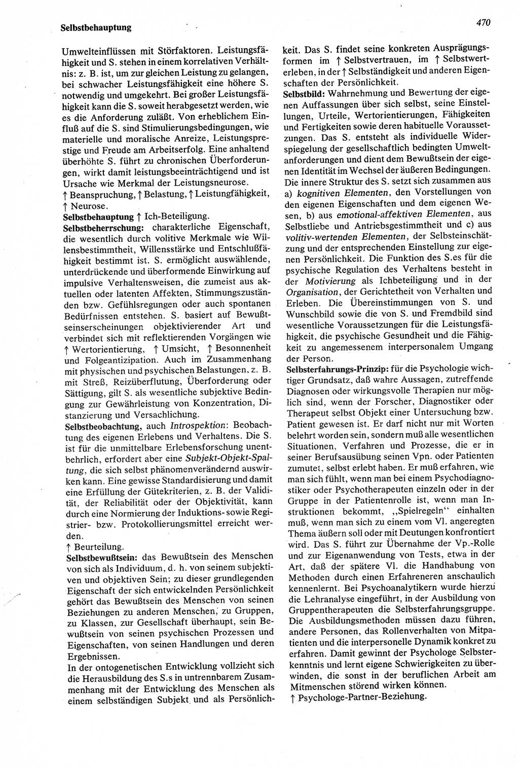 Wörterbuch der Psychologie [Deutsche Demokratische Republik (DDR)] 1976, Seite 470 (Wb. Psych. DDR 1976, S. 470)
