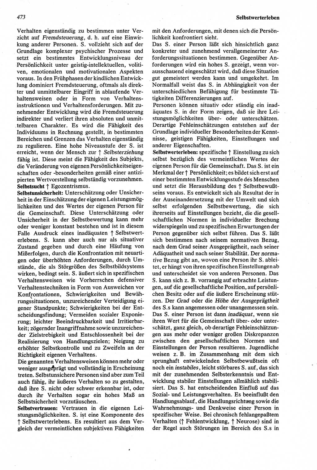 Wörterbuch der Psychologie [Deutsche Demokratische Republik (DDR)] 1976, Seite 473 (Wb. Psych. DDR 1976, S. 473)