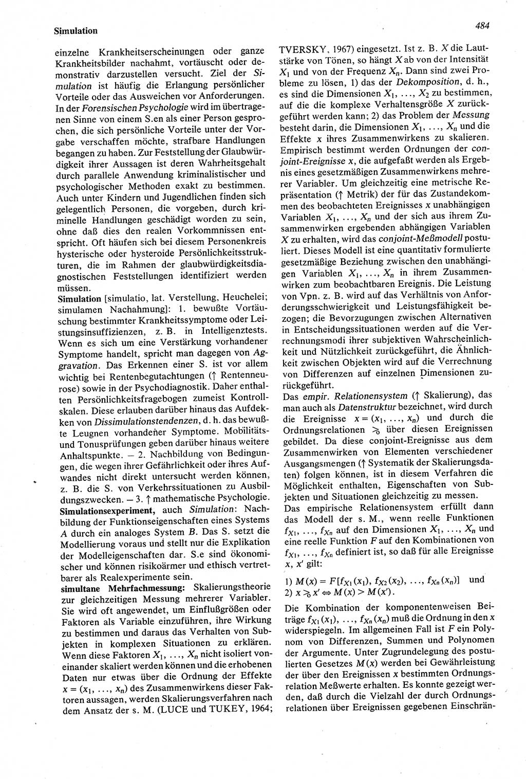 Wörterbuch der Psychologie [Deutsche Demokratische Republik (DDR)] 1976, Seite 484 (Wb. Psych. DDR 1976, S. 484)